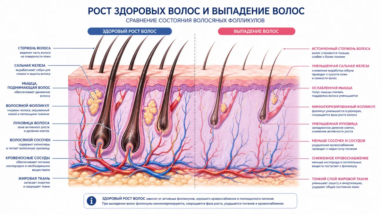 Почему выпадают волосы: основные причины и методы лечения