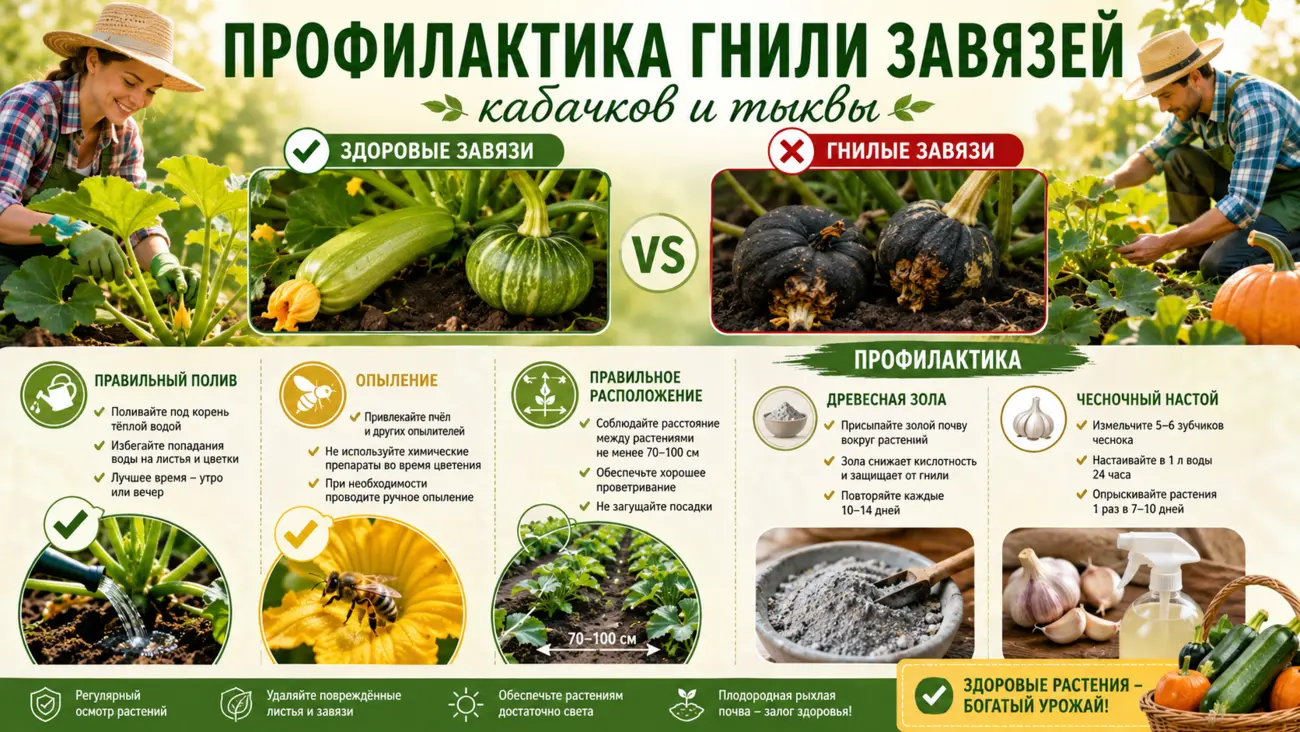Почему гниют завязи кабачков и тыкв - главные причины и решения