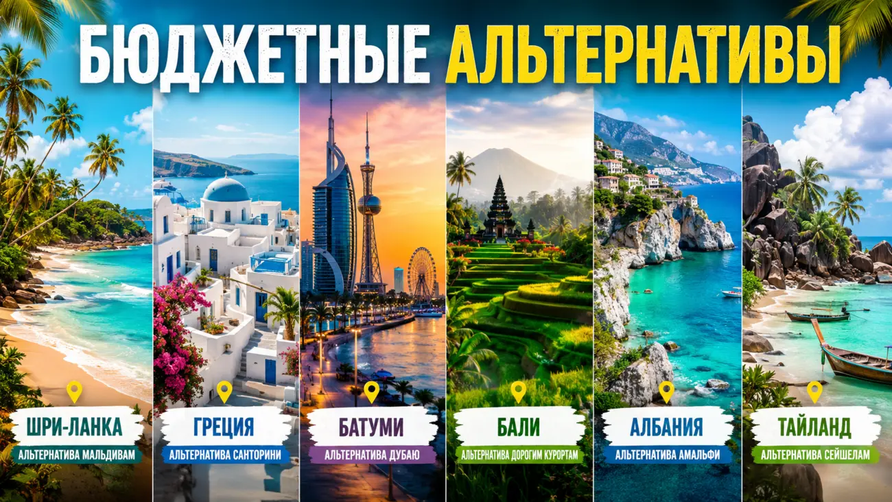 Бюджетные альтернативы дорогим курортам мира