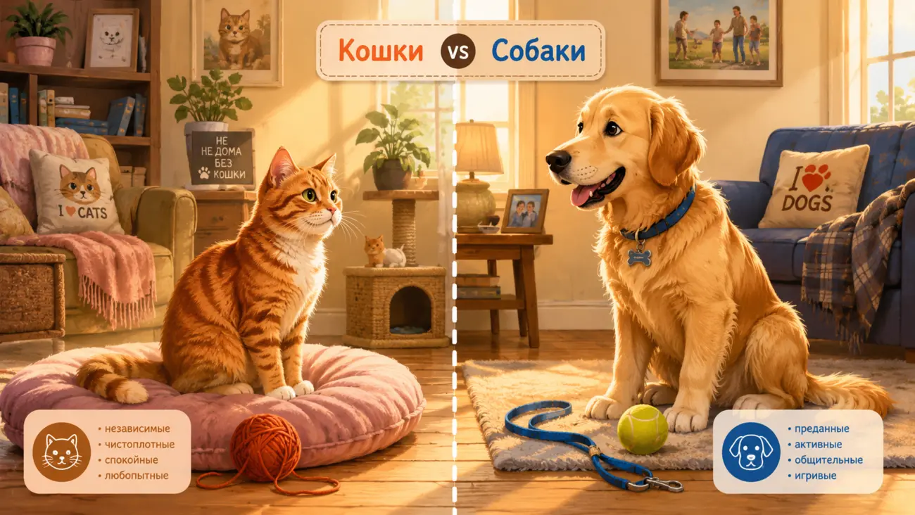 Плюсы и минусы кошек и собак - полное сравнение