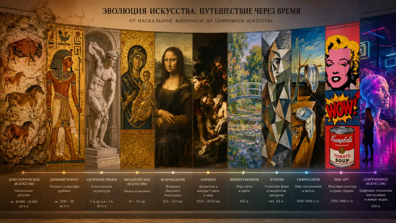 Эволюция стилей в изобразительном искусстве