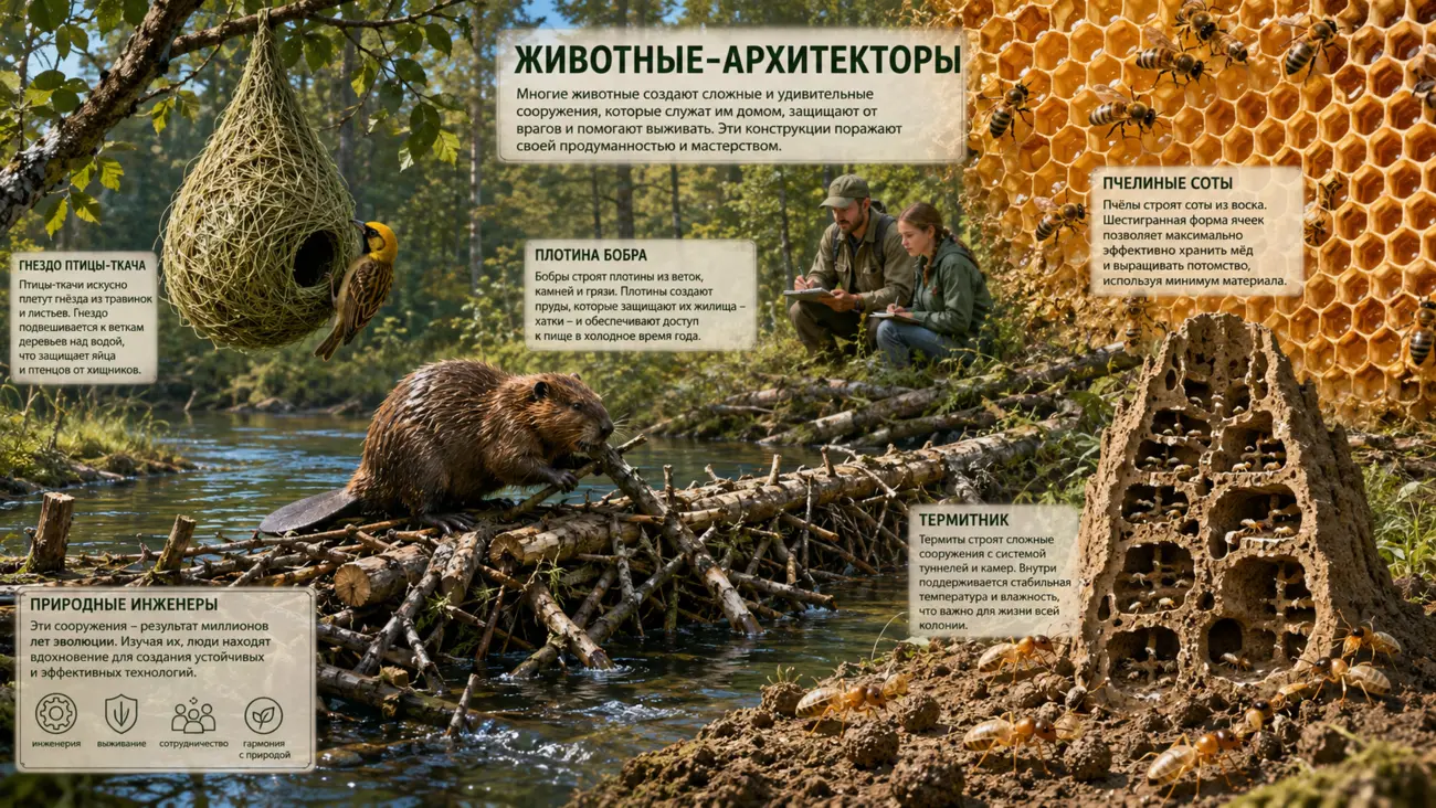 От бобров до термитов: шедевры животного зодчества
