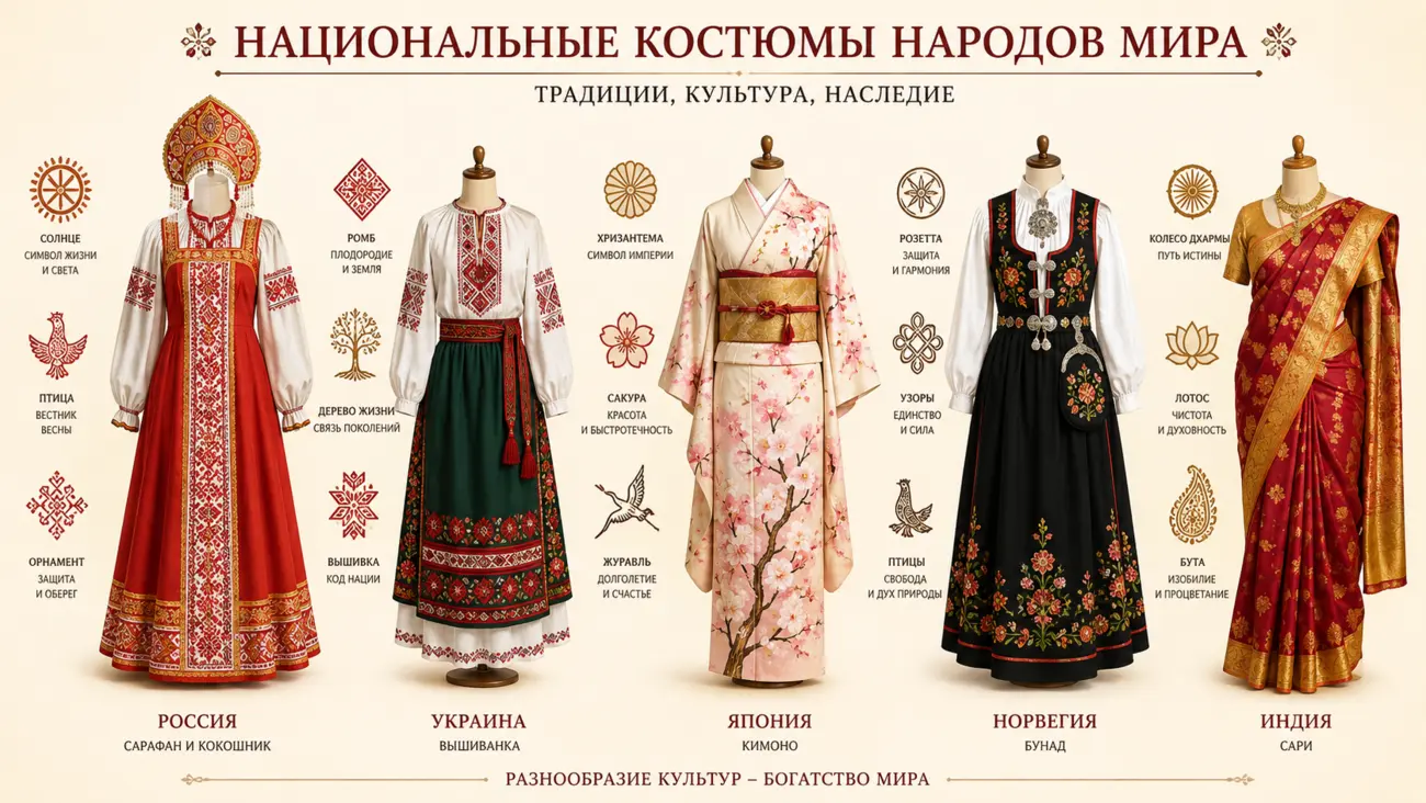 Национальные костюмы: цвета, узоры и тайные символы