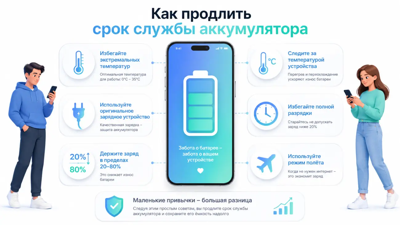 20 способов спасти аккумулятор смартфона от гибели