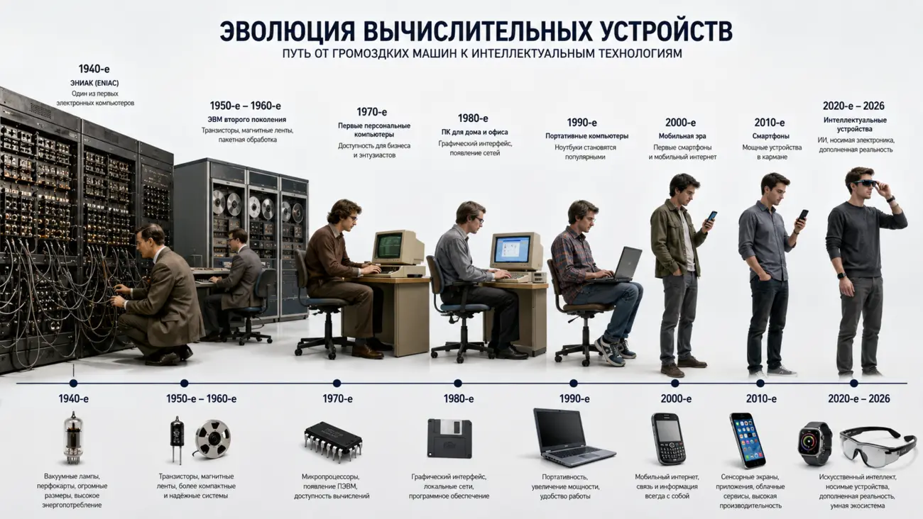 Эволюция гаджетов: от первых компьютеров до смартфонов