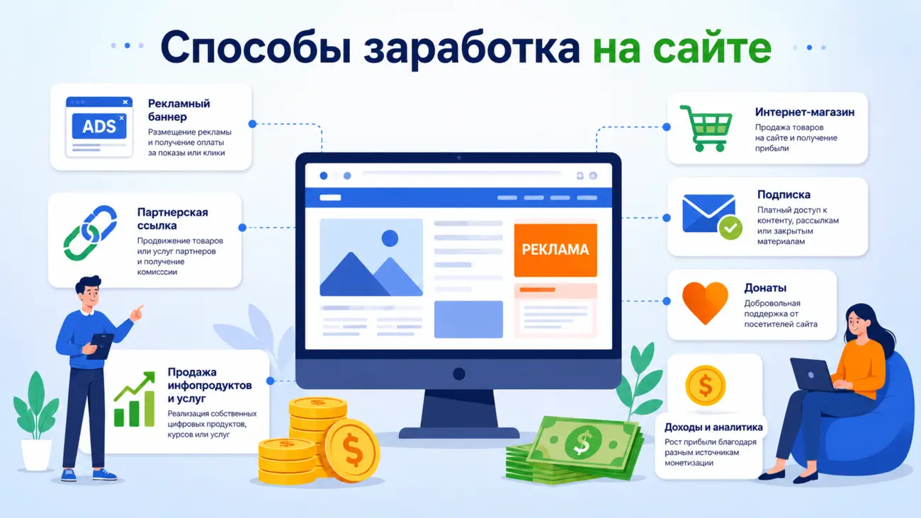 Заработок на своём сайте: все способы и секреты монетизации