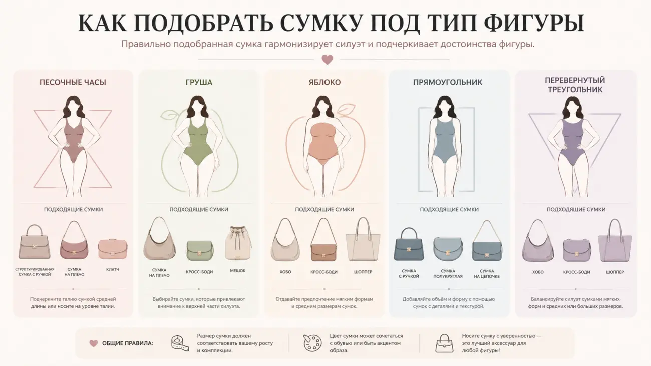 Сумка-комплект: подбираем под фигуру и образ