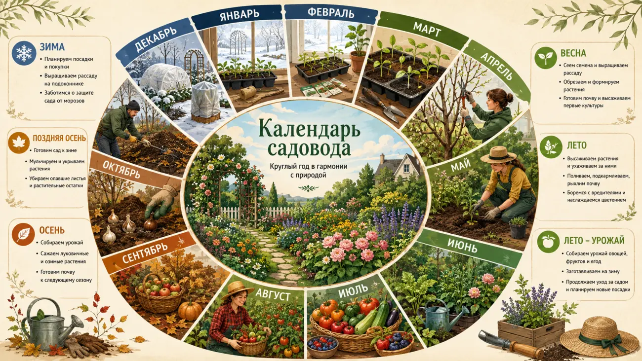Сезонный календарь садовода: что делать в каждый месяц
