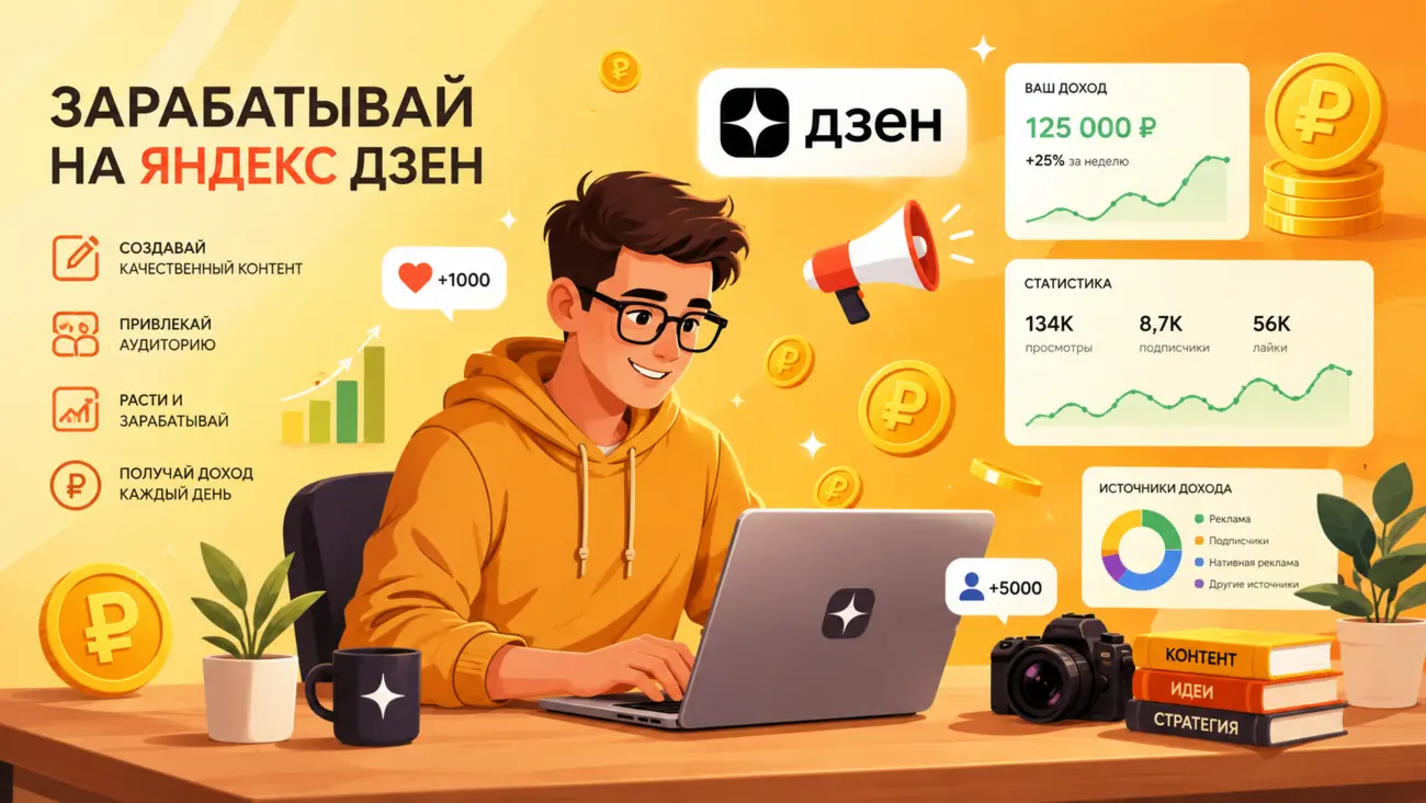 Как заработать на Яндекс Дзен - все способы монетизации